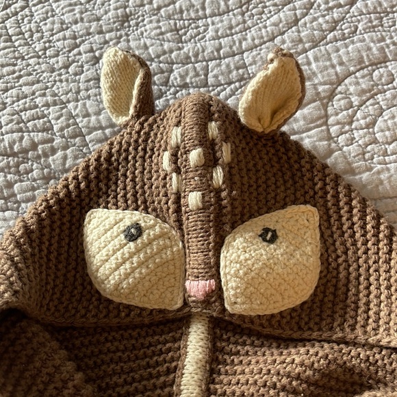 Mini Boden 6-12 MONTHS Deer hooded sweater. Excellent condition. - Picture 12 of 12